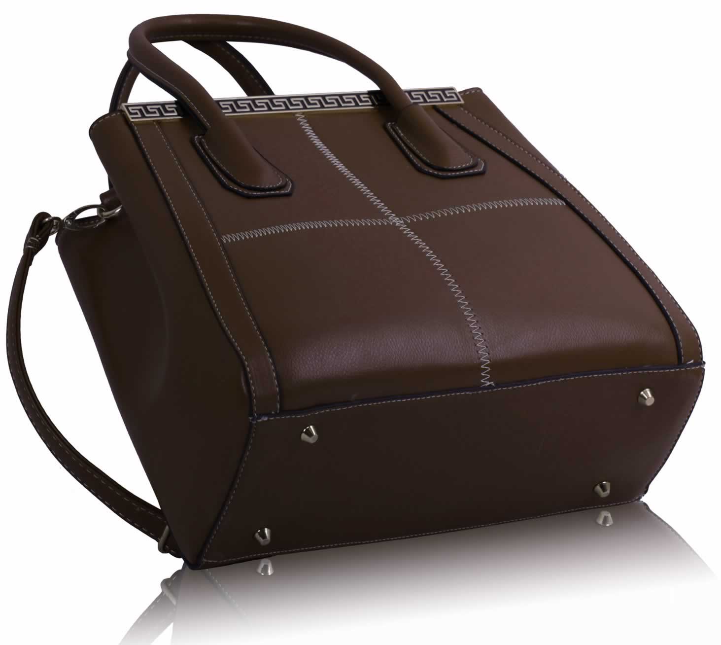 Wholesale Bags :: LS0030A - Brown Checkered Fashion Tote Handbag - Ladies handbags, clutch bags ...