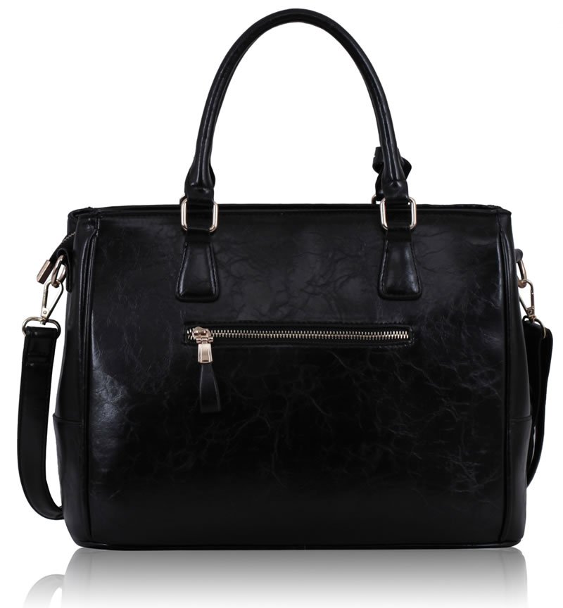 LS00120 -Black Grab Handle Handbag