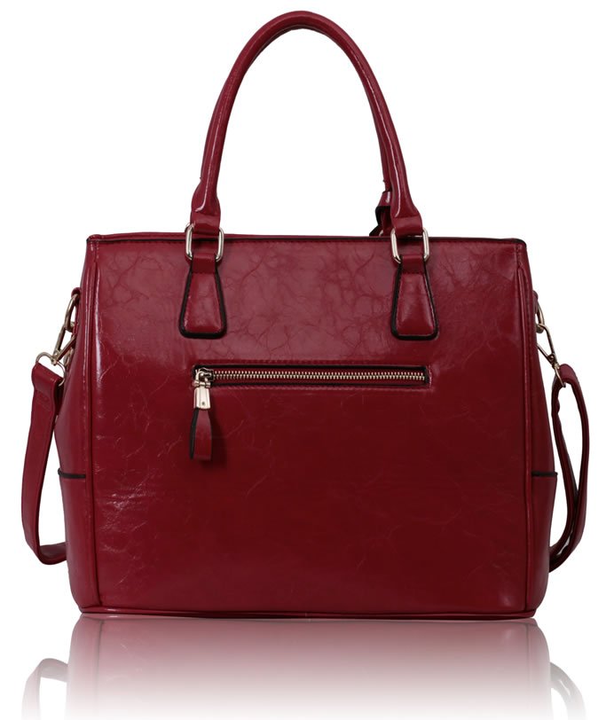 LS00120 - Red Grab Handle Handbag