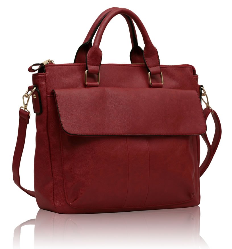 Red Pocket Tote Bag