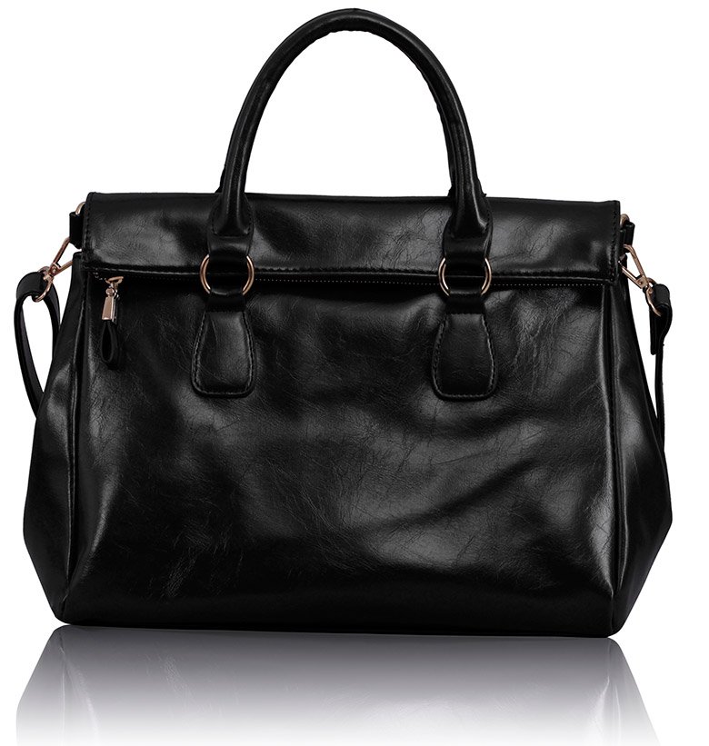 LS00227 - Black Grab Handle Handbag