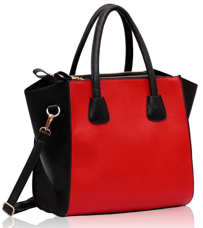LS0061 - Black / Red Tote Bag
