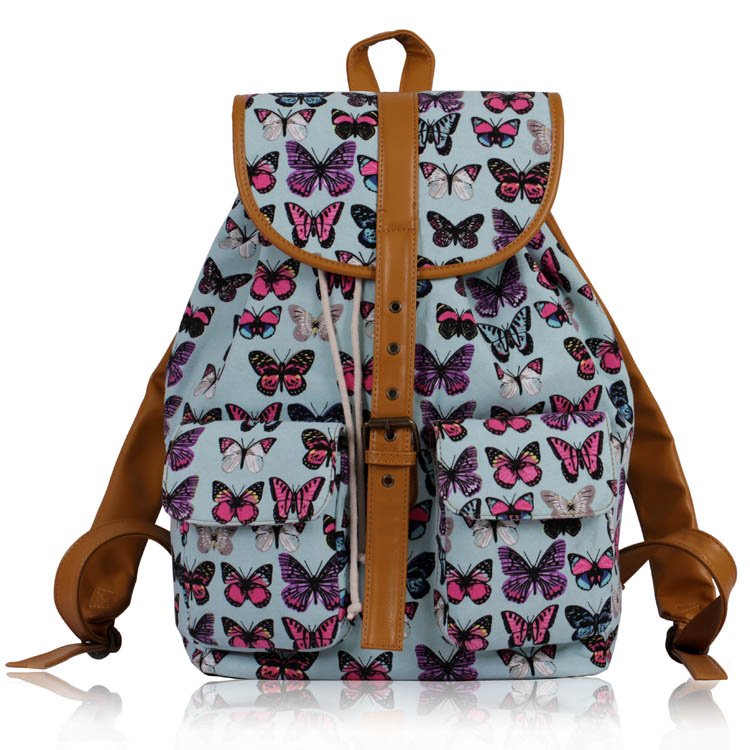 blue butterfly backpack
