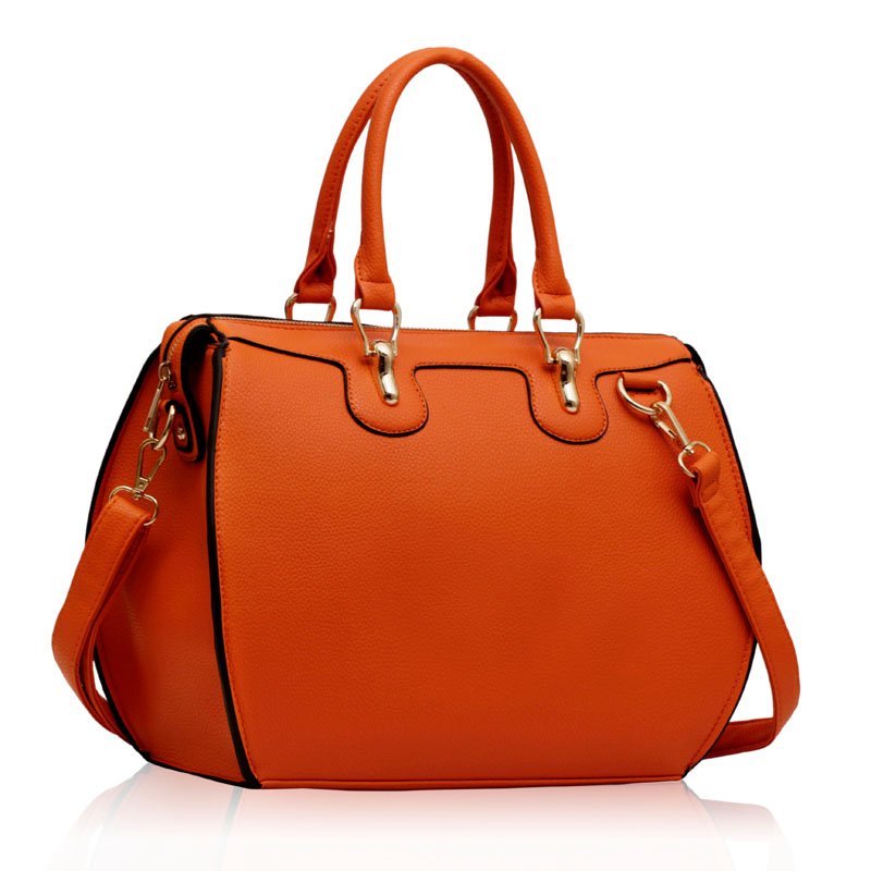 Orange Grab Shoulder Handbag
