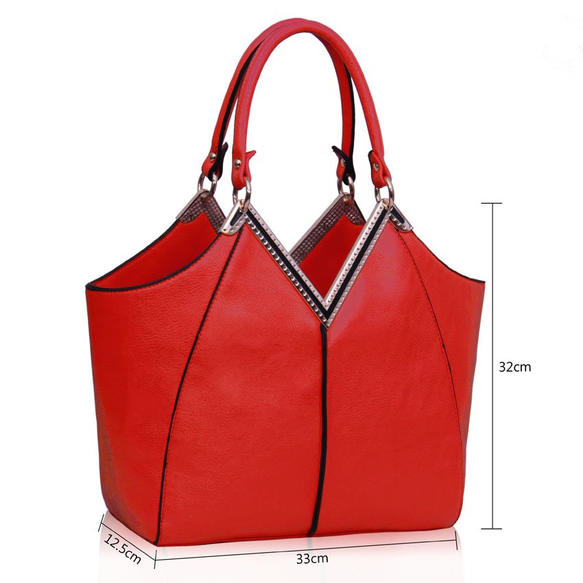 wholesale bag - LS00156 - Red Grab Tote Bag