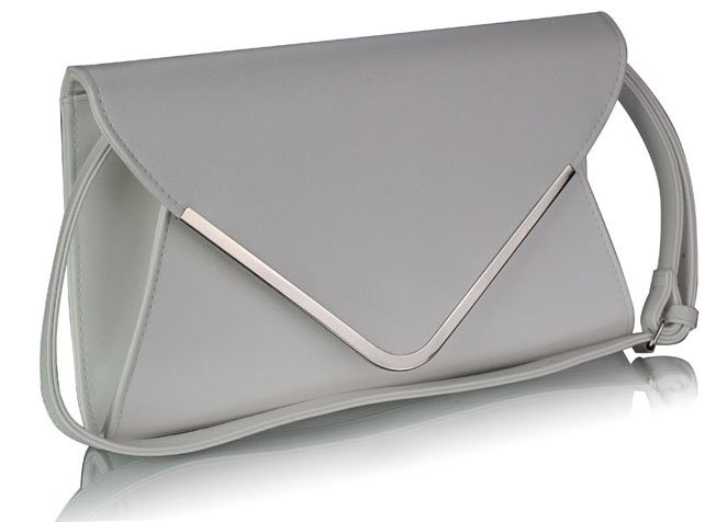 Wholesale White Large Flap Clutch purse