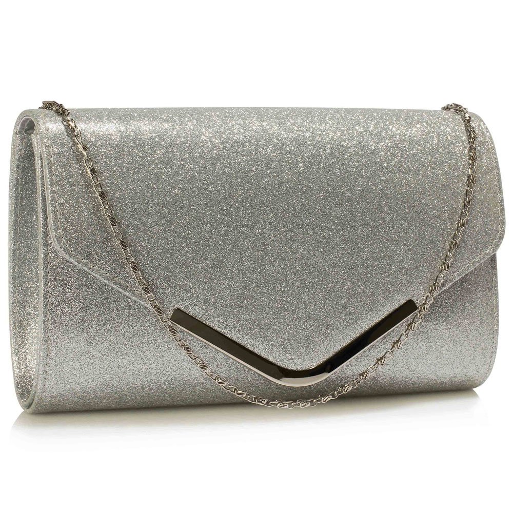 Wholesale Silver Large Flap Clutch purse