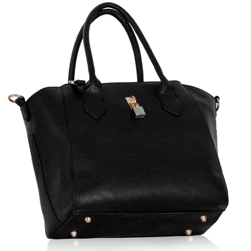LS00219 Black Double Handle Grab Tote
