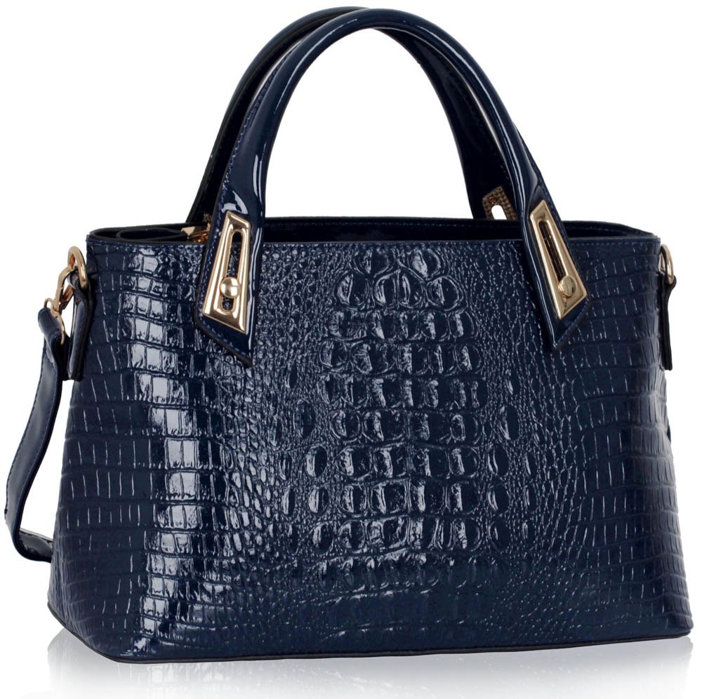 Wholesale bag - Navy Buckle Detail Fashion Satchel Shoulder Bag