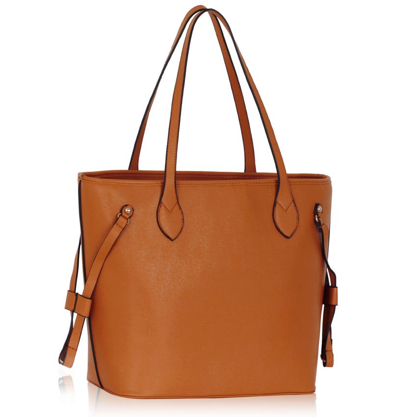 LS00298 - Brown Tote Shoulder Bag