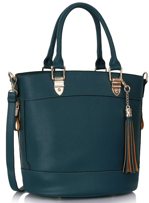 navy tassel bag