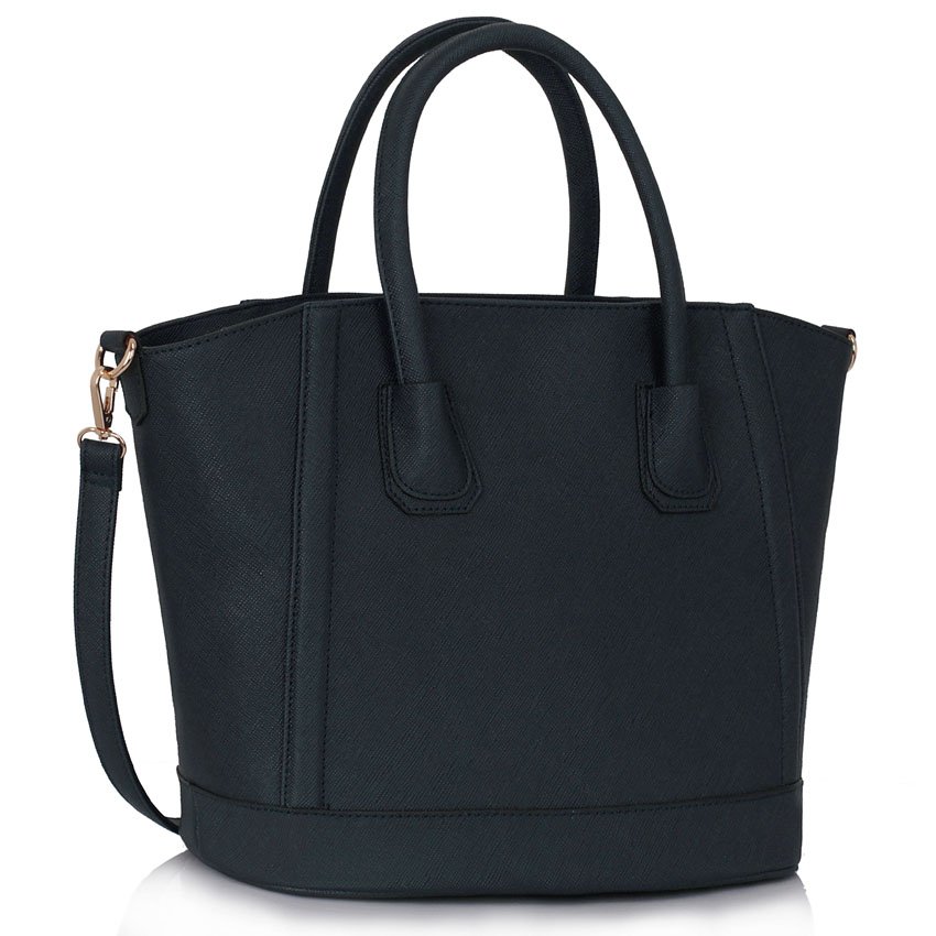 Navy Tote Bag With Long Strap