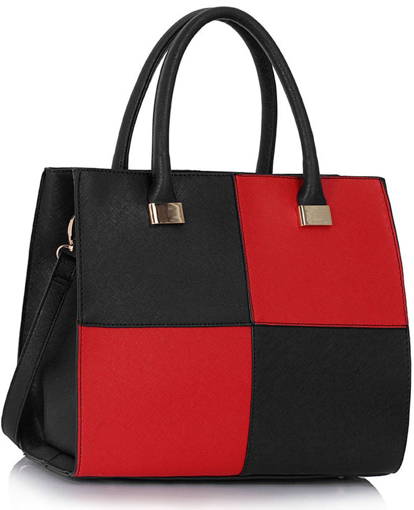 black handbag red interior