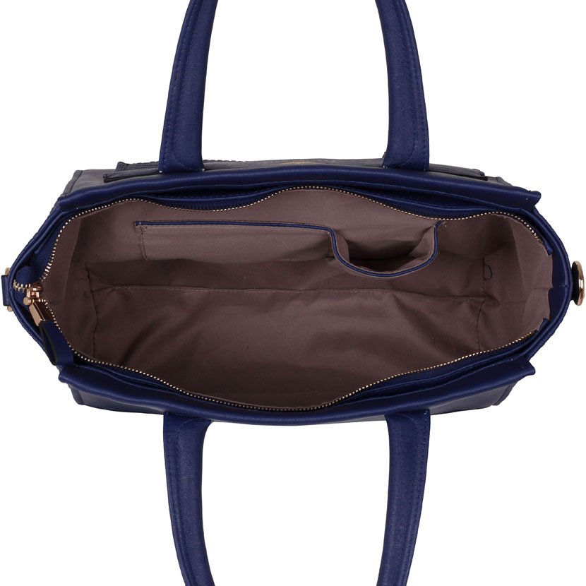 Navy Tote Bag With Long Strap
