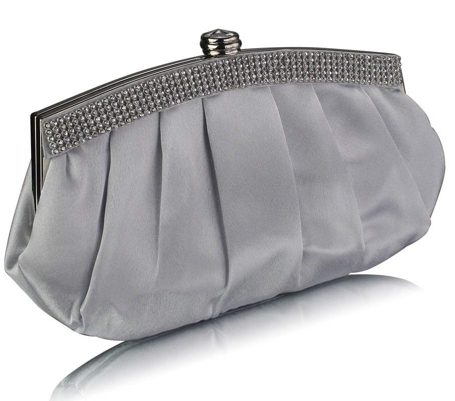 Wholesale Silver Crystal Evening Clutch Bag