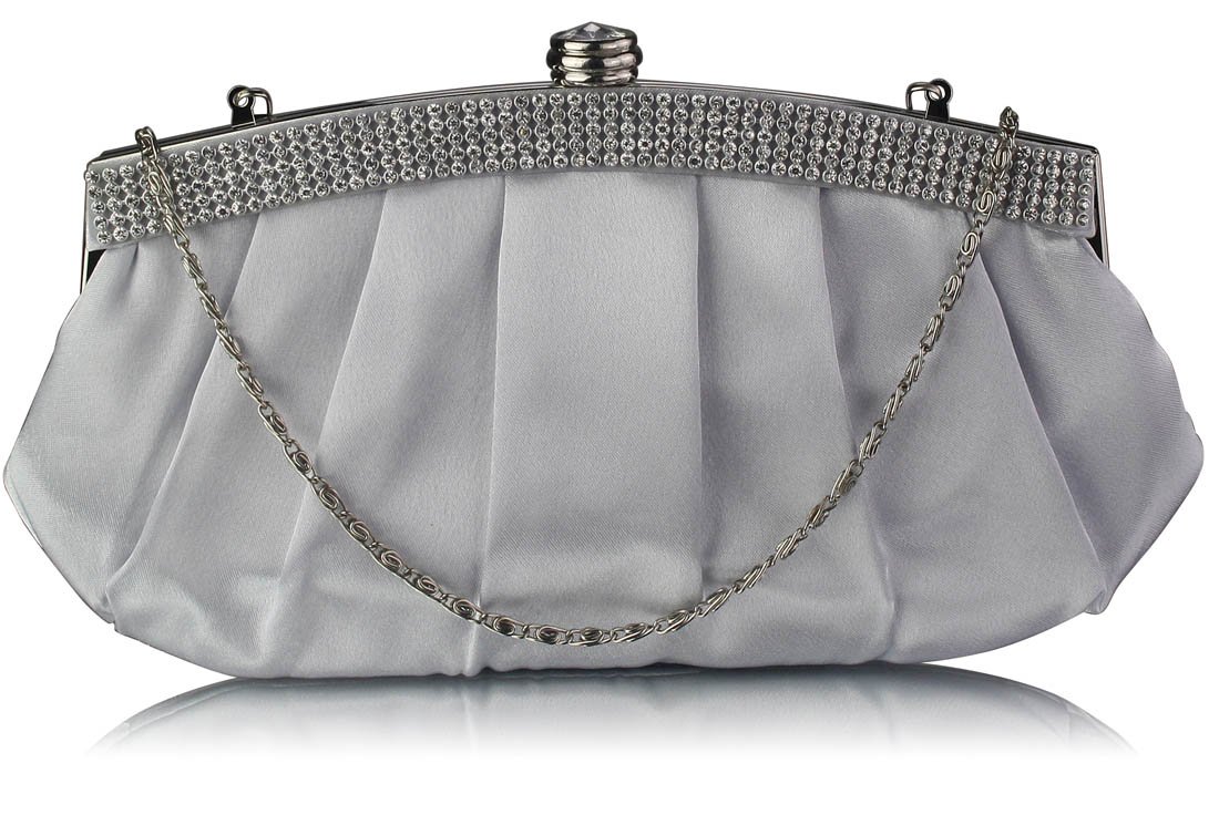 Wholesale Silver Crystal Evening Clutch Bag