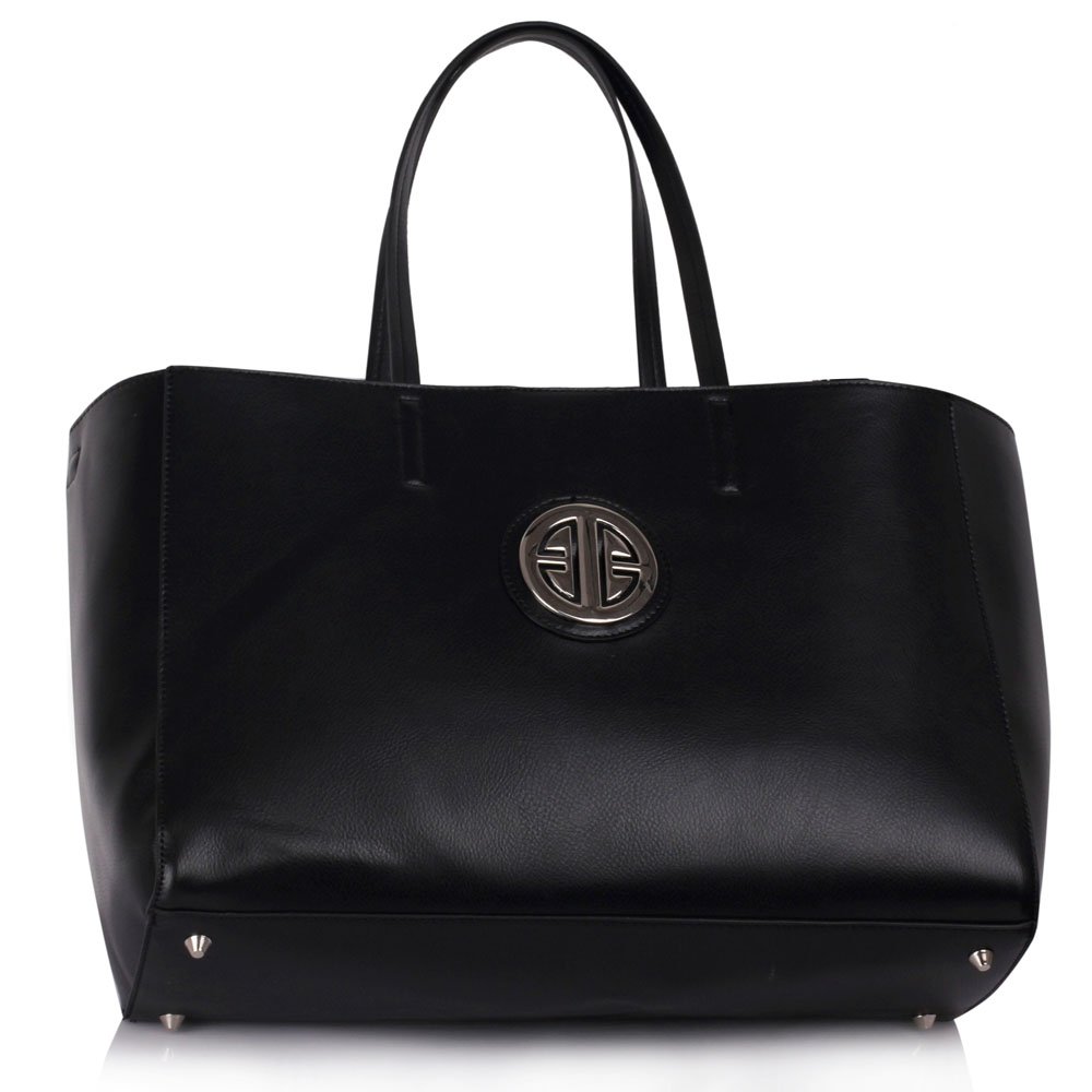 LS00390 Black Large Tote Shoulder Bag