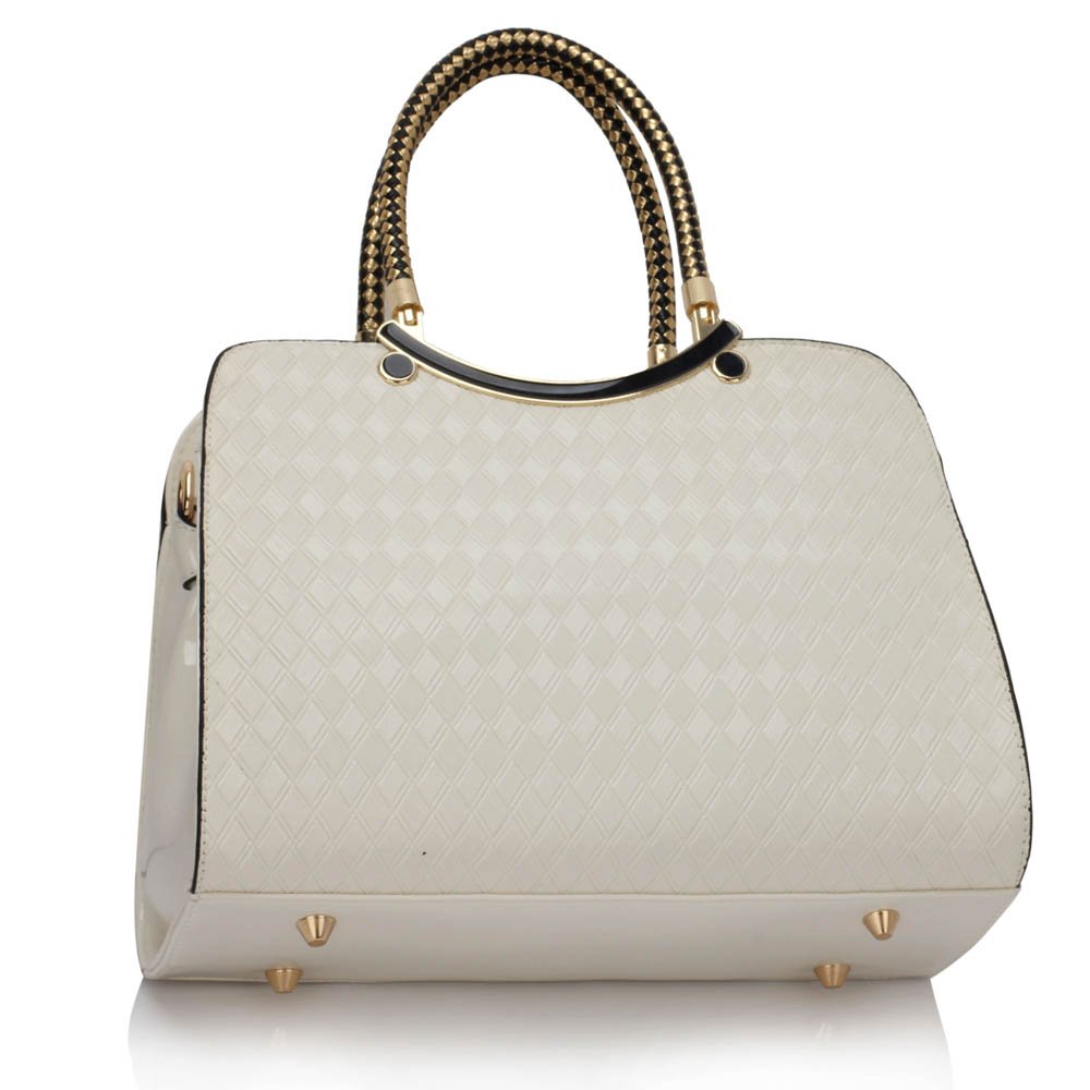 LS00395 - White Grab Shoulder Handbag