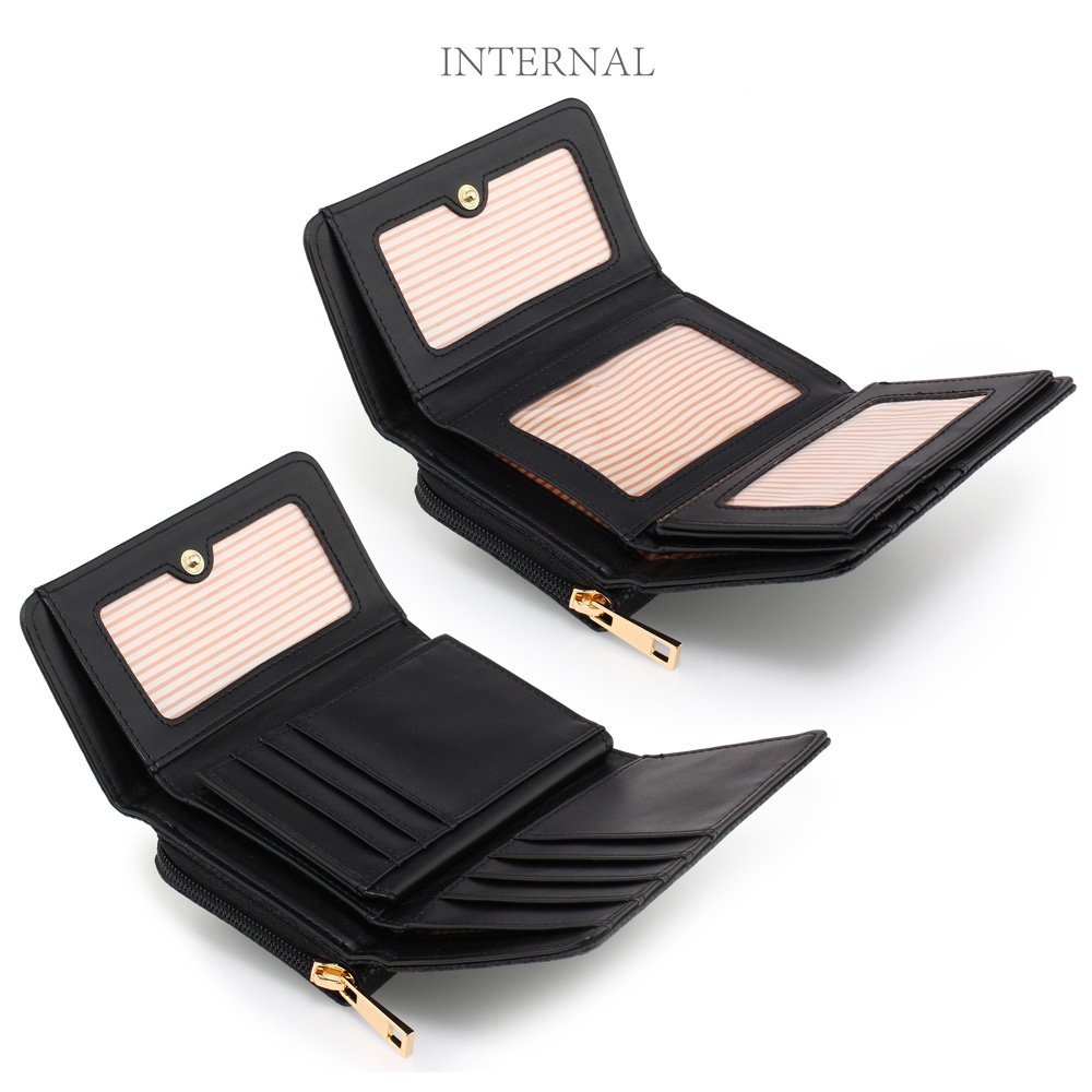 black purse with wallet