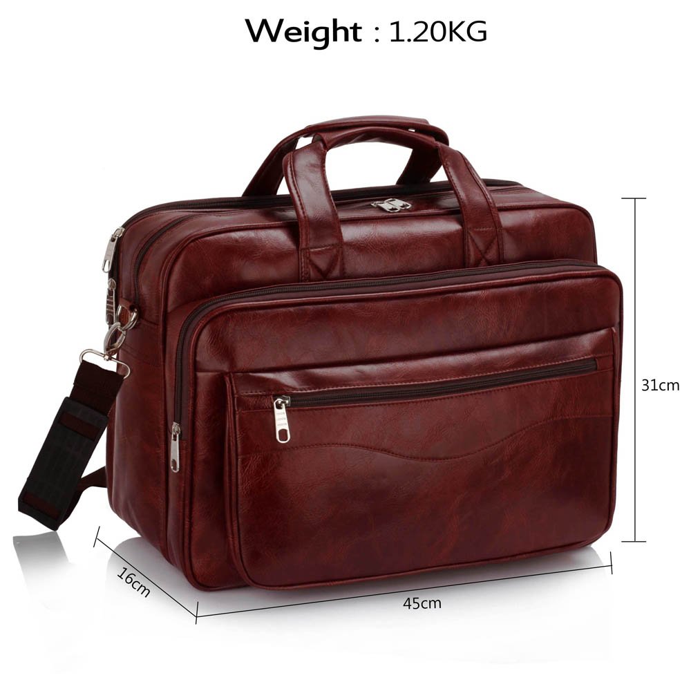 AG00256 - Unisex Burgundy Laptop Office Bag