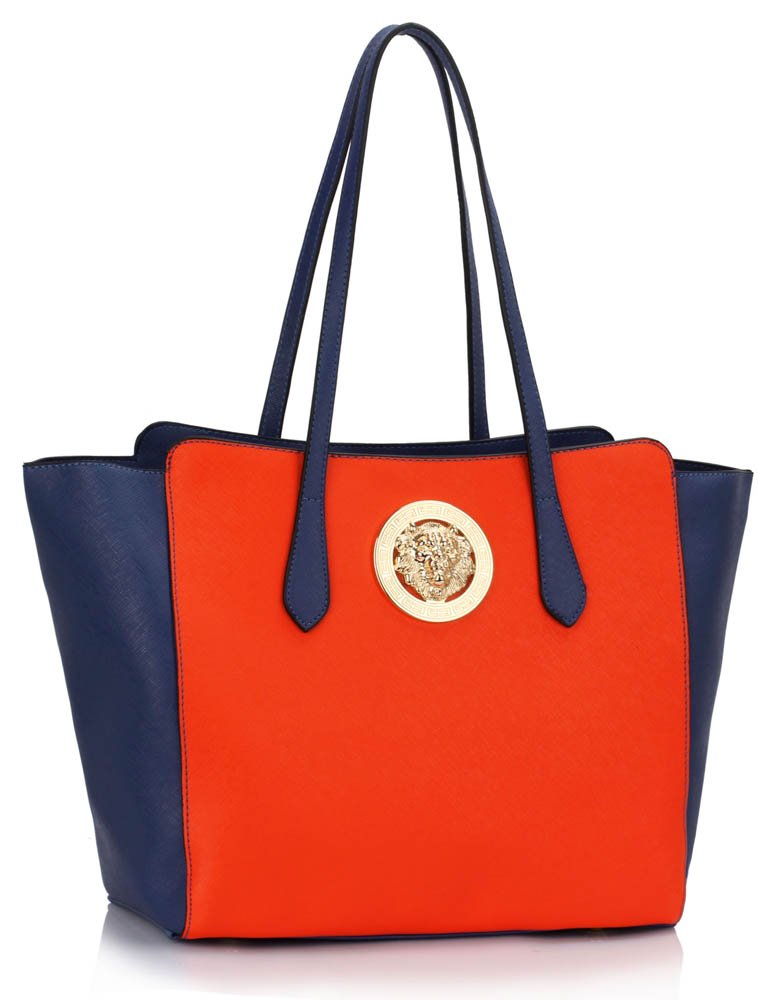 Wholesale & B2B Blue / Orange Shoulder Bag With Metal Detail Supplier ...