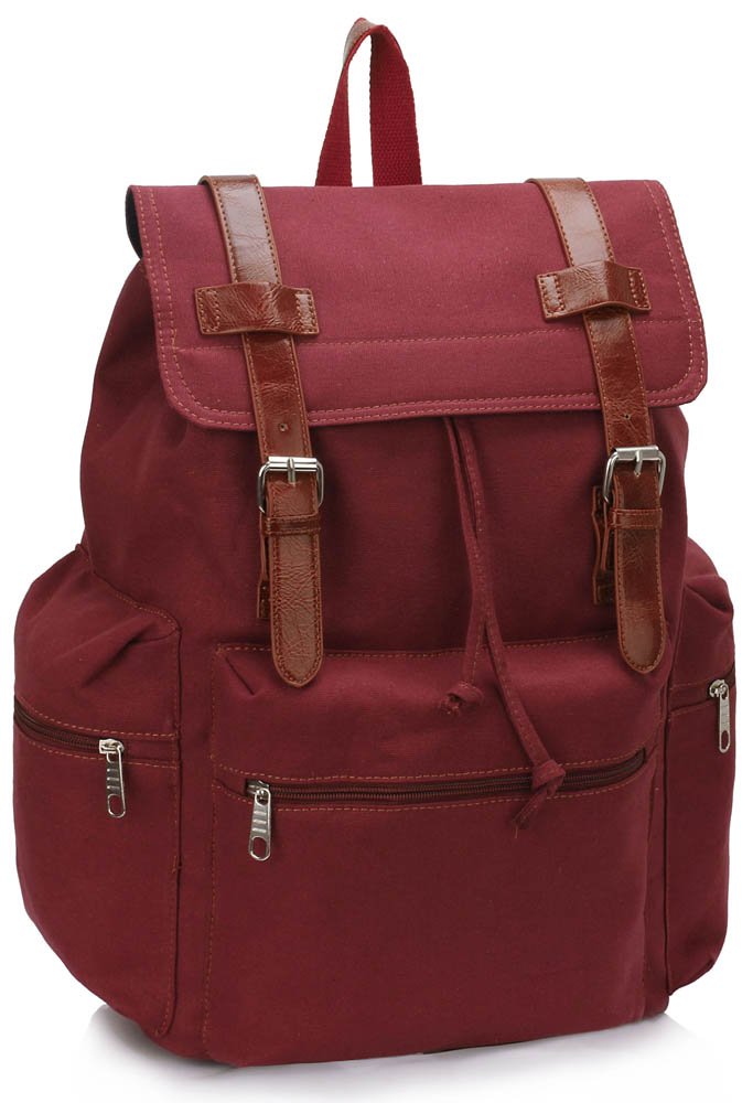 Burgundy Backpack Rucksack School Bag
