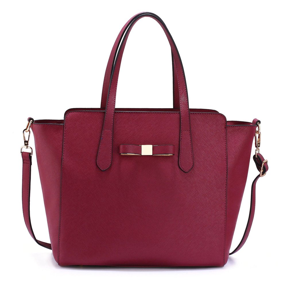 AG00402 - Burgundy Tote Shoulder Bag