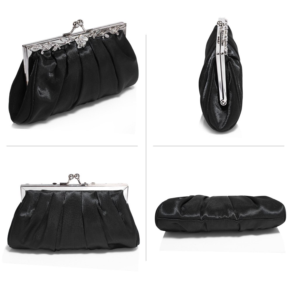 Wholesale Black Crystal Evening Clutch Bag
