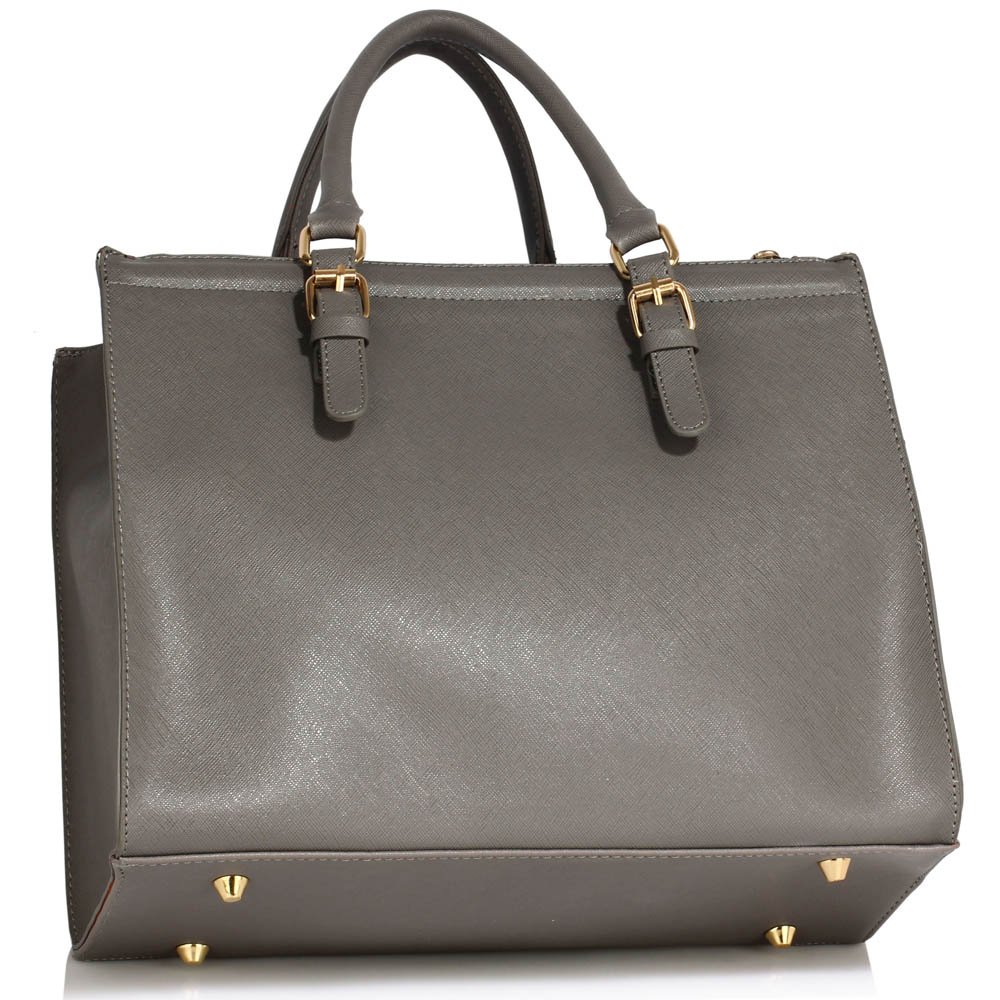 Wholesale & B2B Grey / Nude Front Pocket Grab Tote Handbag Supplier ...