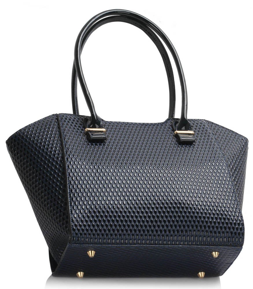 LS00473 - Navy Structured Shoulder Bag