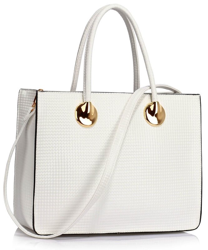 Wholesale White Fashion Tote Handbag