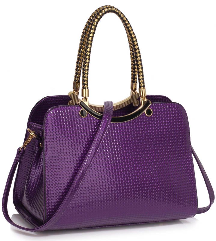 LS00395A - Purple Grab Shoulder Handbag
