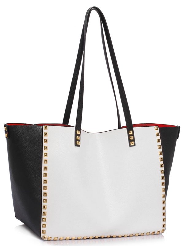 wholesale bags uk wholesale bags LS00477 Black / White Studded