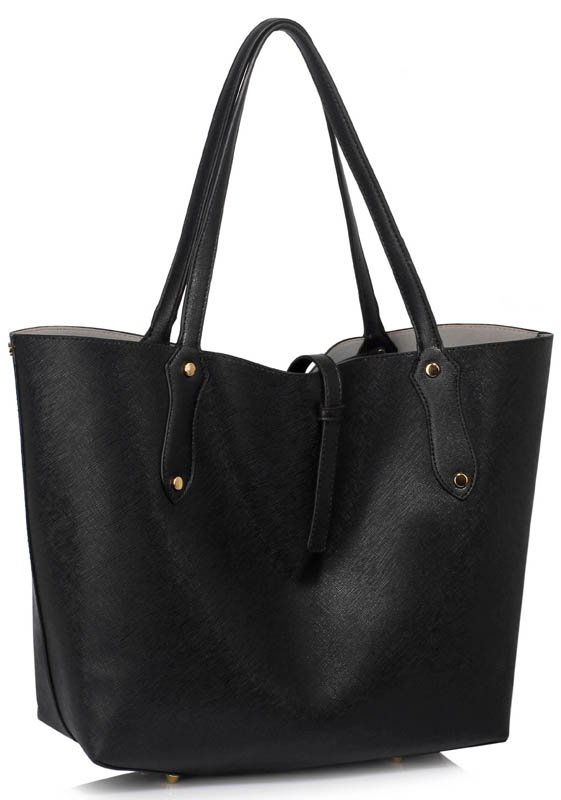 LS00504 Large Black Shoulder Handbag