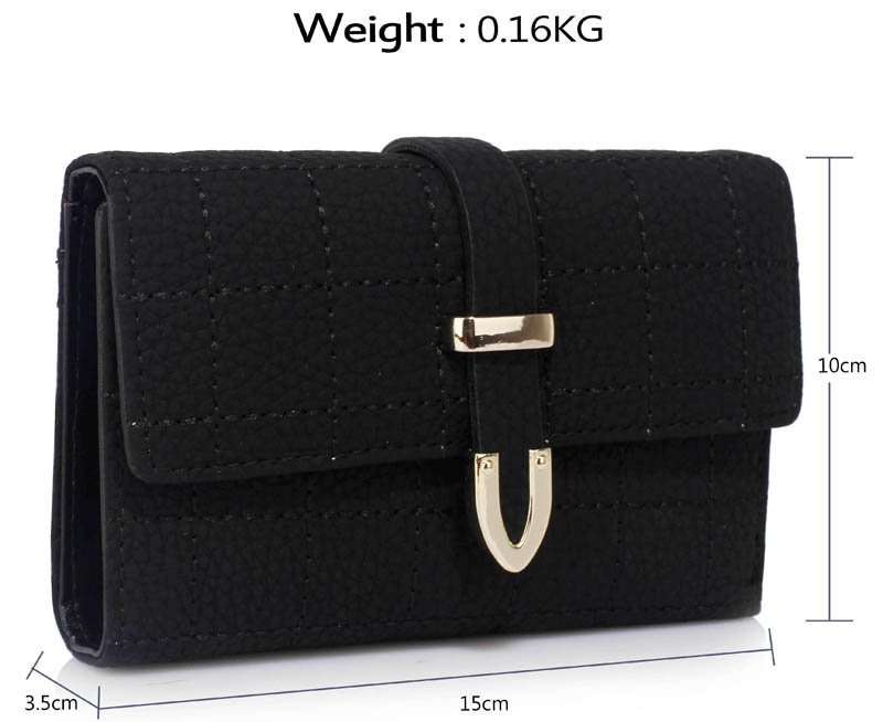 black purse with wallet
