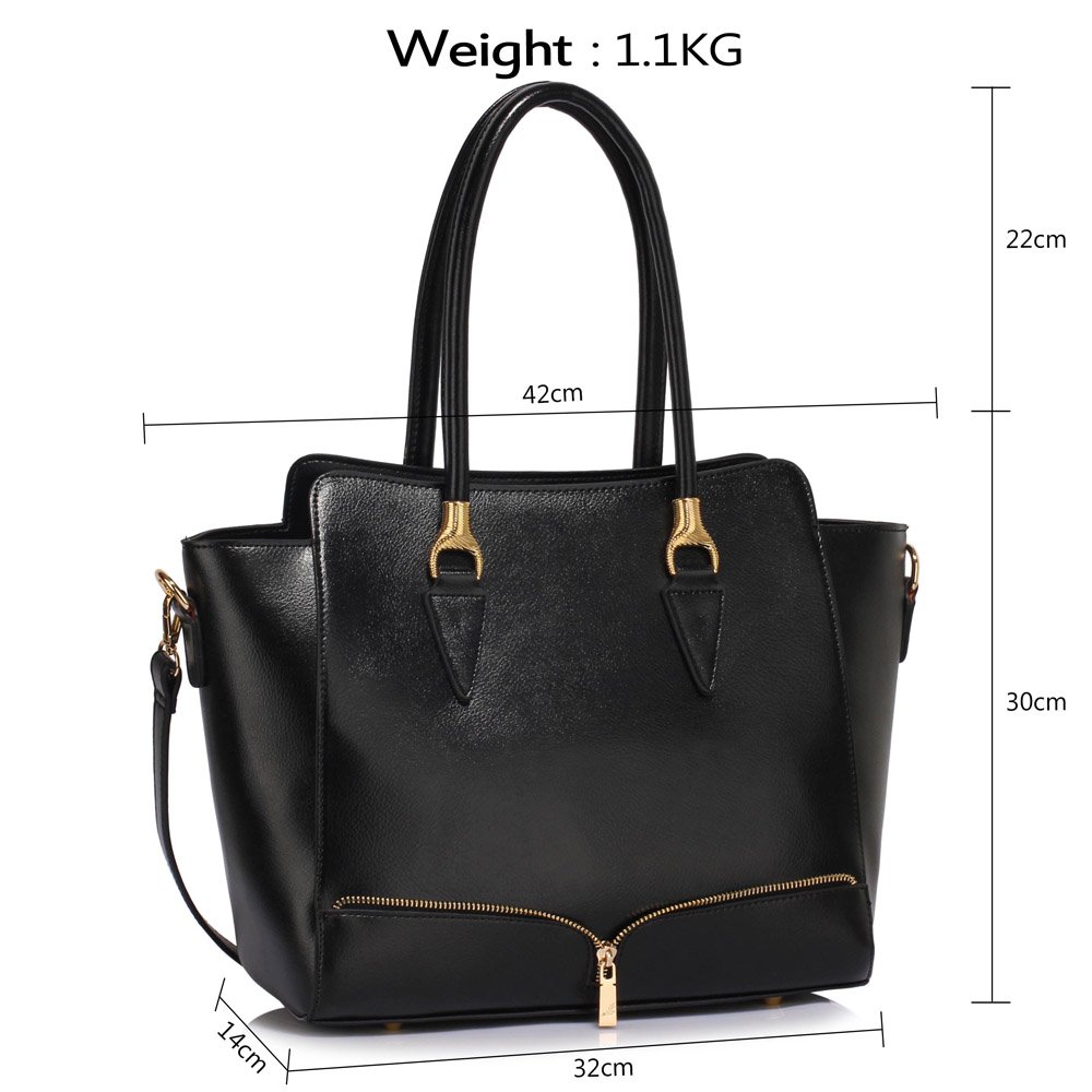 Wholesale & B2B Black Zipper Tote Shoulder Bag Supplier & Manufacturer