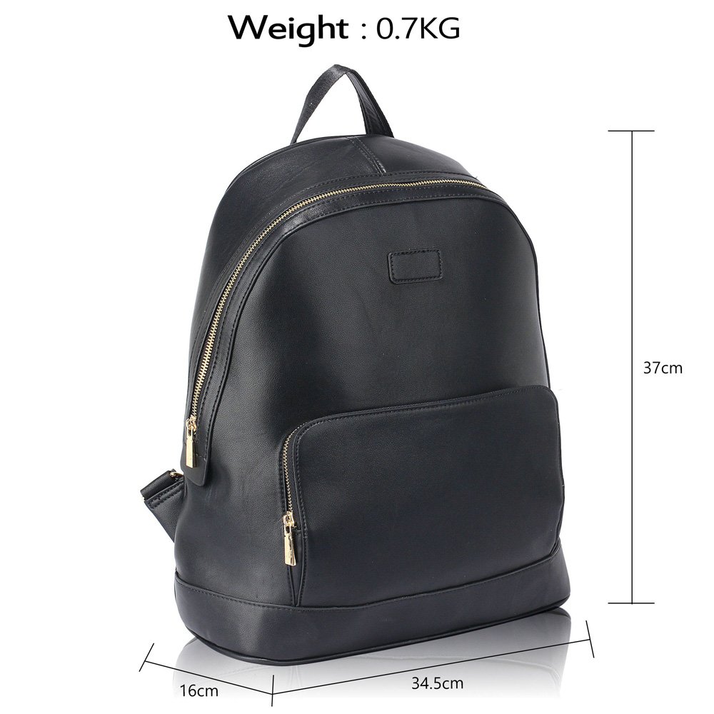 AG00525 Black Backpack School Bag