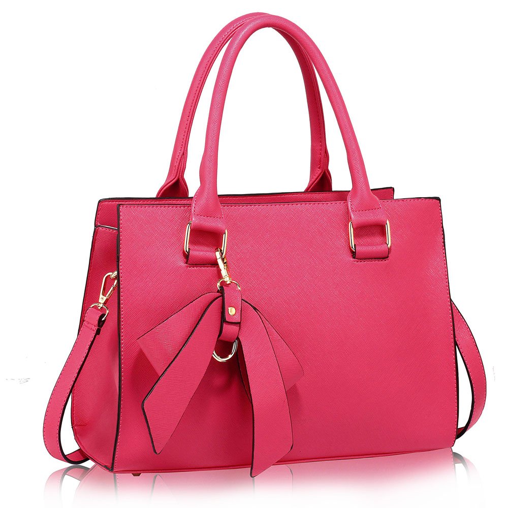 LS00374C - Fuchsia Grab Bag With Bow Charm