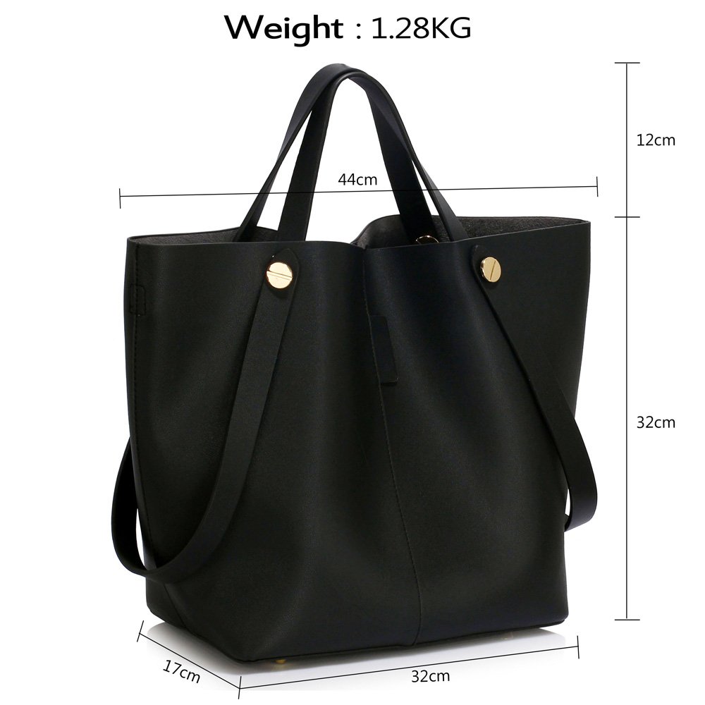 wholesale bags uk wholesale bags AG00198 - Black Women's Tote Shoulder Bag