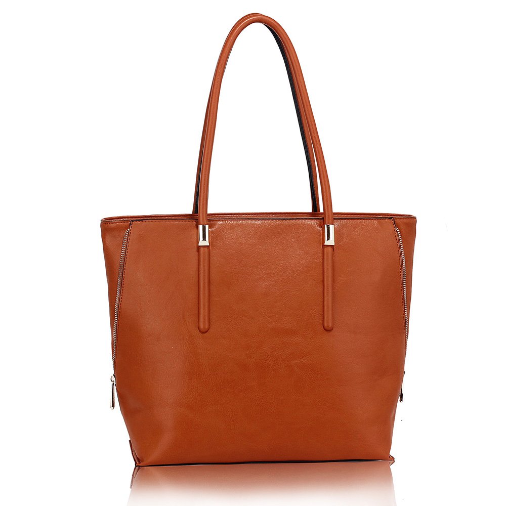 wholesale bags uk AG00494 - Brown Women's Tote Shoulder Bag