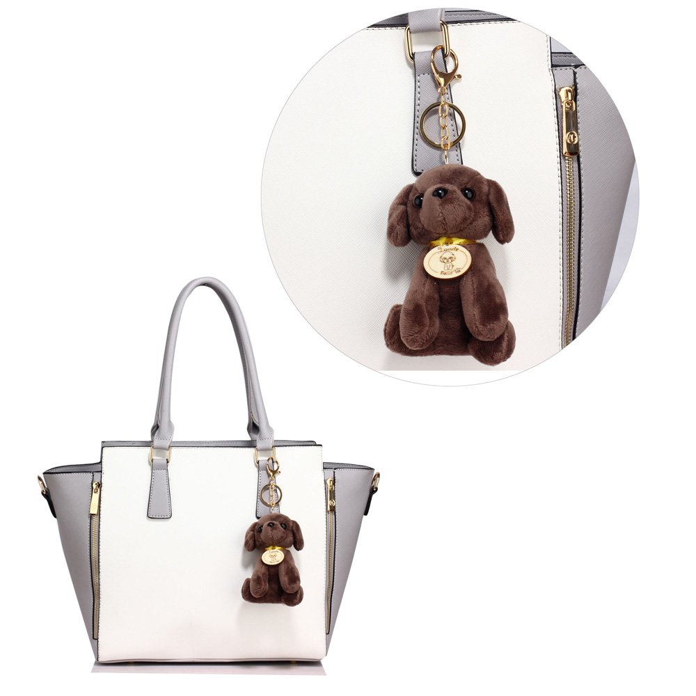 AGC1019 Lovely Grey Dog Bag Charms
