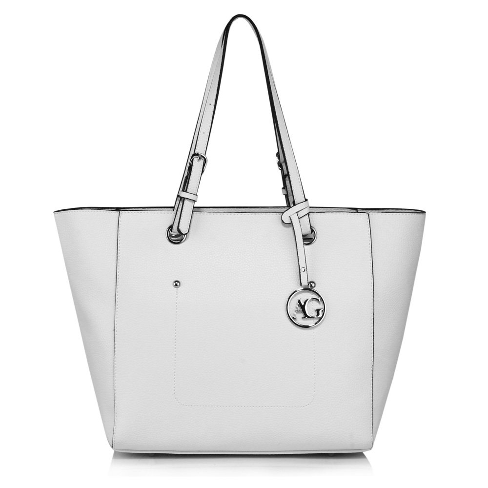 large white tote purse