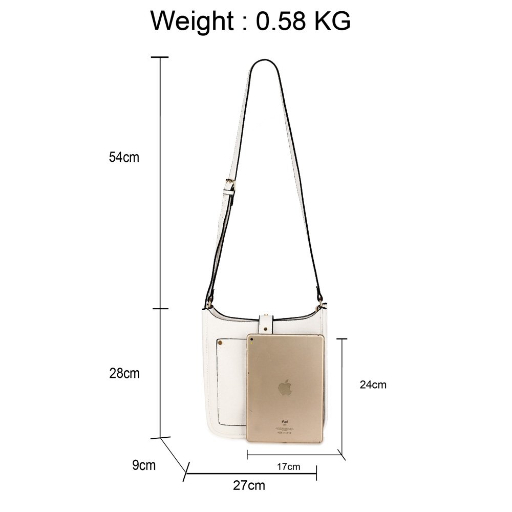 Wholesale White Canvas Cross Body Bag School Messenger Shoulder Bag AG00588