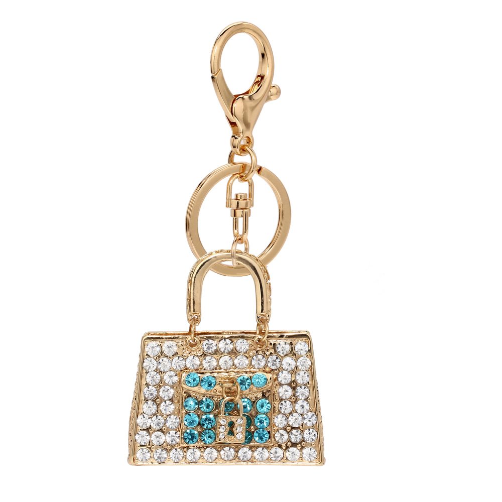 Wholesale Gold Metal Crystal Handbag Bag Charm AGCK1057