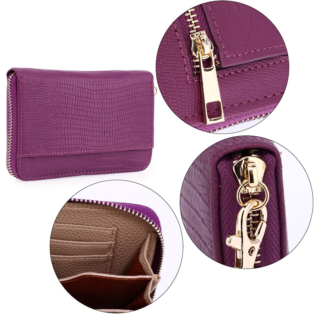 Wholesale Purple Zip Round Purse/Wallet AGP1088