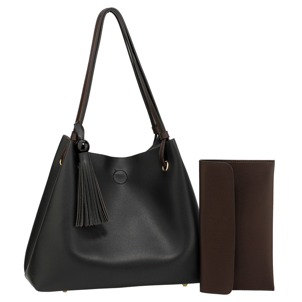 Wholesale Black / Tan Women's Hobo Bag AG00611