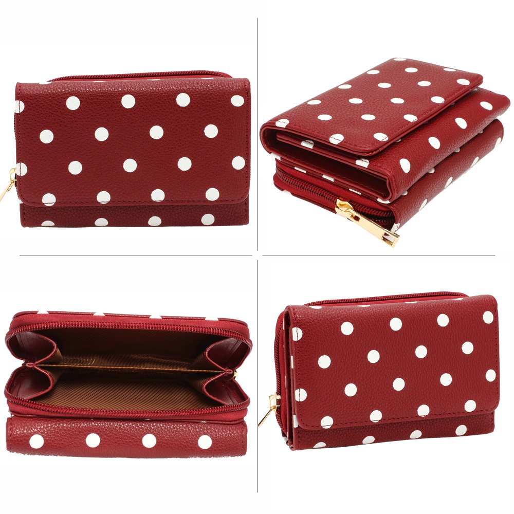 Wholesale Red Polka Dot Design Purse/Wallet AGP1045B