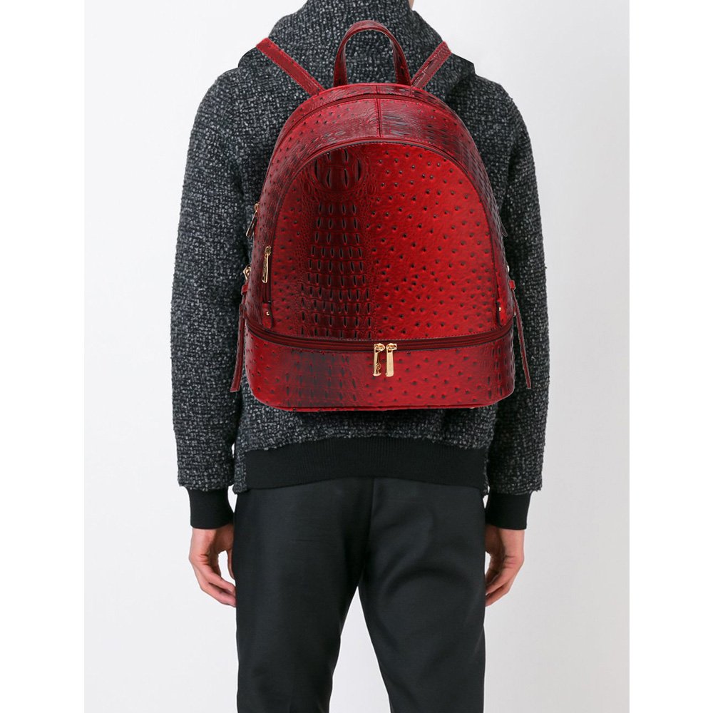 croc print backpack