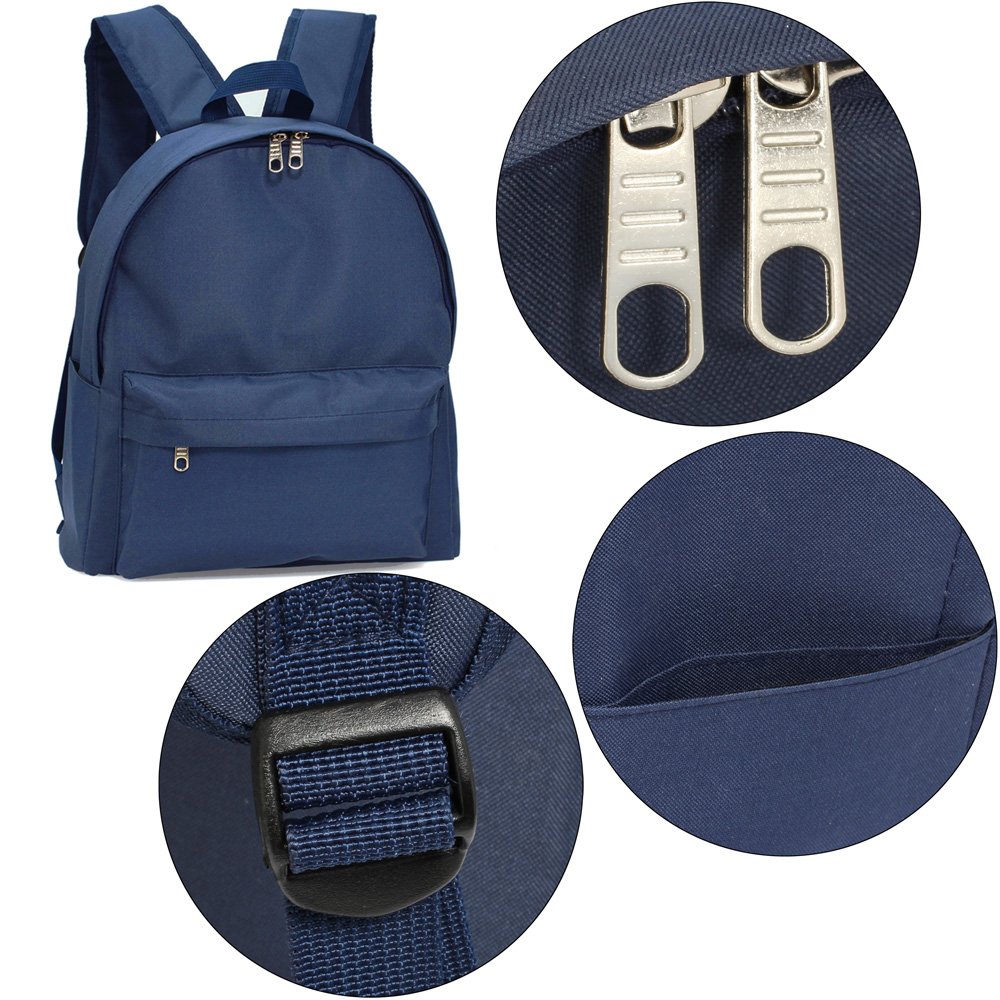 Wholesale Navy Unisex Backpack School Bag AG00584