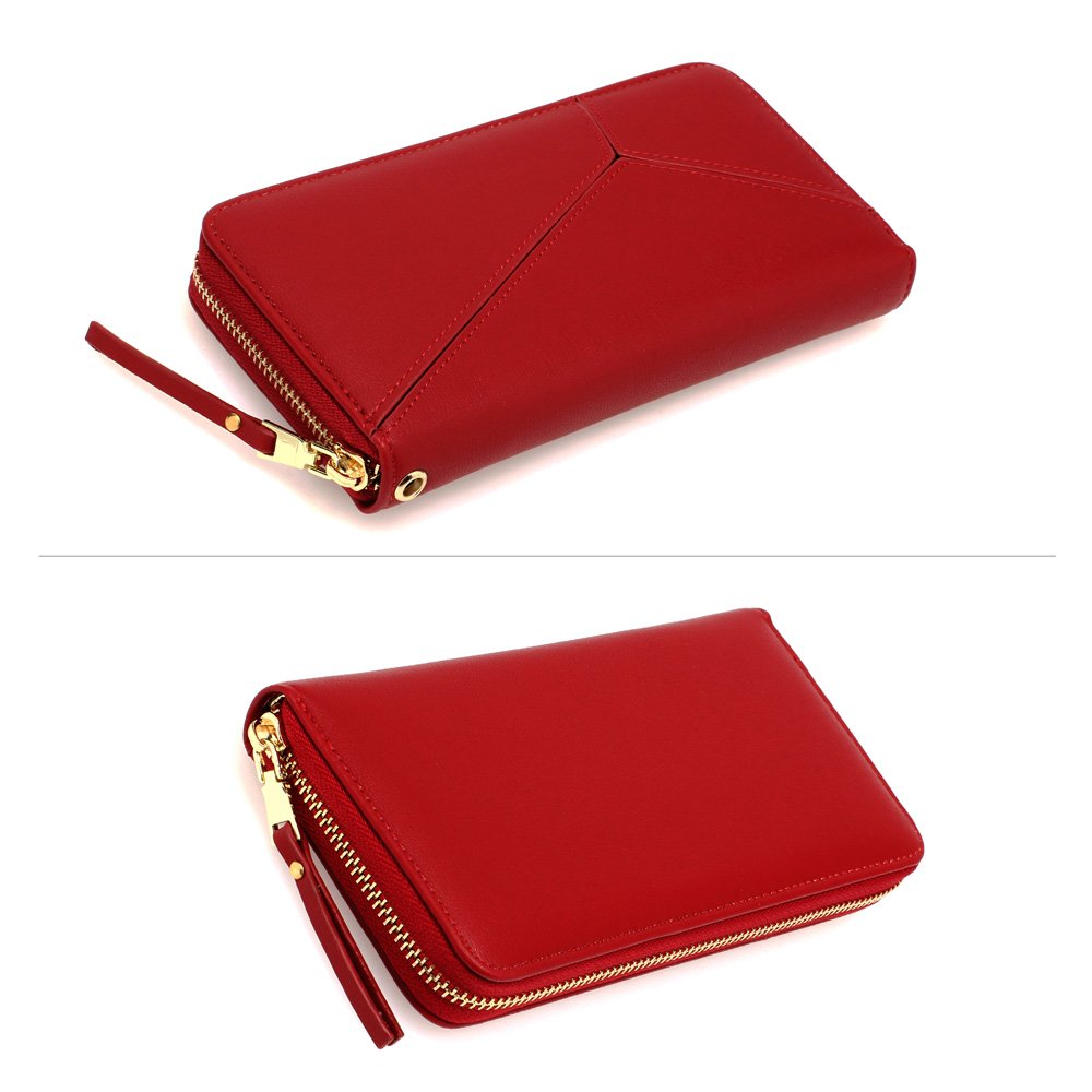 Wholesale Red Women's Zip Around Purse / Wallet AGP5011